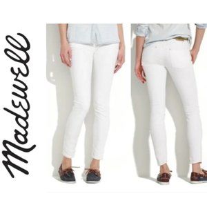 NWT- Madewell Skinny Skinny Ankle White Jeans- sz.27